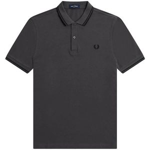 Fred Perry - Poloshirt - Zwart - Met Dubbele Getipte Kraag