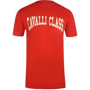 Cavalli Class Varsity Logo Rood T-shirt