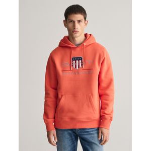 Gant Logo hoodie burnt orange
