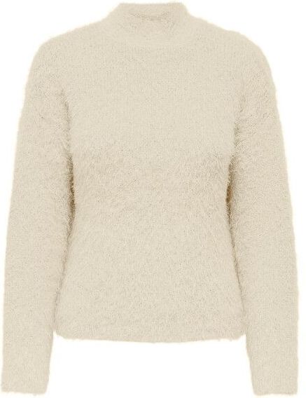 Only - Long Sleeve Round Neck Knitwear - Wit - Dames