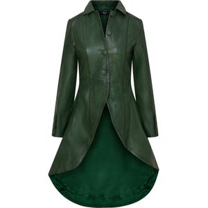 Dames - Vantaa - Leren Jas - Groen - Gotisch - Victoriaans