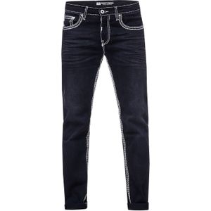 Rusty Neal - LEVIN - Jeansbroek - Zwart - Regular Fit