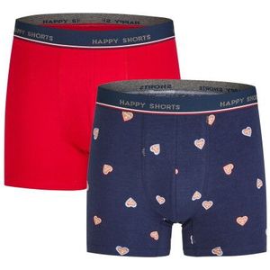 Happy Shorts - Oktoberfest 2-Pack - Boxershorts - Rood en Gingerbread Hart