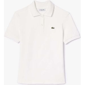 Lacoste - Slim-Fit Terry Poloshirt - Crème - Dames