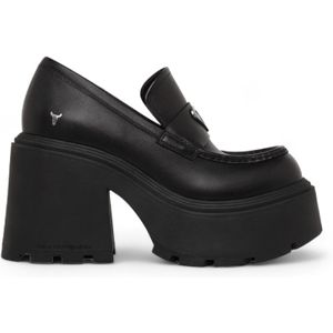 Windsor Smith - Spolied - Leren Plateauschoenen - Zwart - Chunky Hoog-Hak Ontwerp