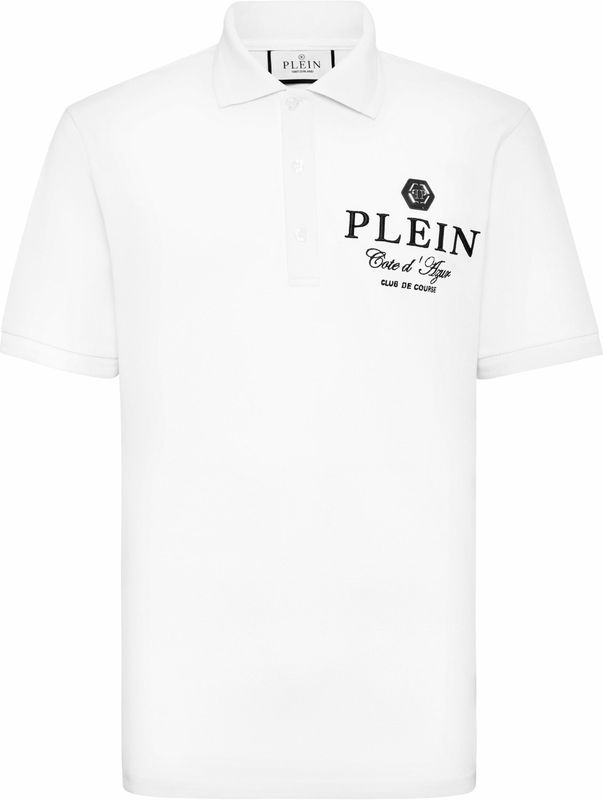 Philipp Plein - Polo shirt SS Club The Course - Wit - Katoen