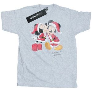 Li-cense Disney heren mickey en minnie kerstmis kus t-shirt