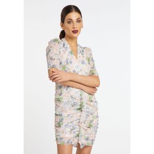 faina gedrapeerde jurk koosh