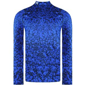 Under Armour - Storm - Lange Mouw - Blauw - Heren AOP Golf Mock Baselayer