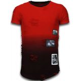 Justing Pictured flare effect t-shirt long fit