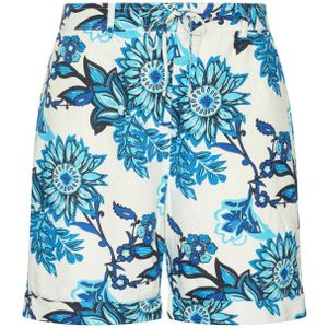 HV Society - hvsholly - Korte Broek - Blauw - Linnen Mix met All-over Print