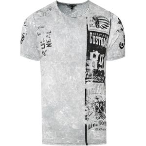 Rusty Neal - Gewassen Biker T-shirt - Normale Pasvorm - 100% Katoen