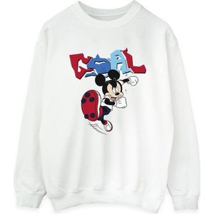 Li-cense - Disney Mickey Mouse Goal Striker Pose Sweatshirt - Zwart - 50% Katoen, 50% Polyester