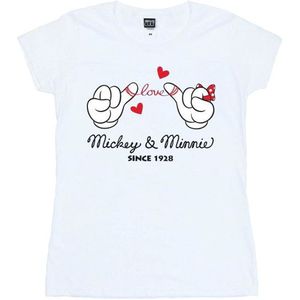 Li-cense Disney dames mickey mouse love hands katoenen t-shirt