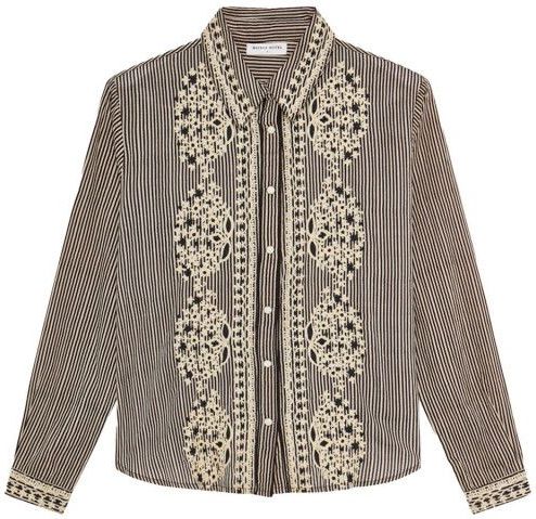 Maison Hotel - Blouse lange mouw - Bruin - Bebo