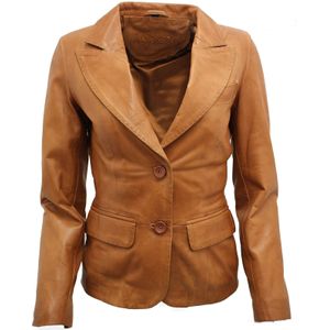 Leren damesblazerjack - Newport - 2 knopen
