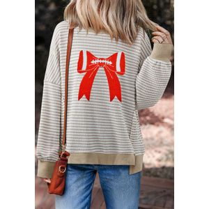 Gestreepte Sweater met Strik op de Rug