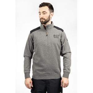 Caterpillar - Essential - Grijze Sweater - Heren - 1/4 Zip - Polyester