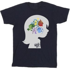 Li-cense Disney heren binnenste buiten hoofd silhouet t-shirt