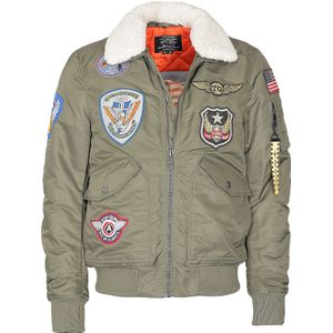 Top Gun - TG23005 - Bomberjack - Met Imitatiebontkraag