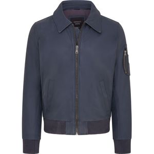 Heren - A2 - Bomberjack - Marineblauw - Rundleren