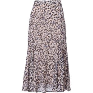 Cassie - Print Rok - Pink/kobalt - Enkellang - Luxe Voile Kwaliteit