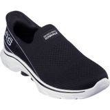 Skechers - Go Walk 7 Mia - Casual Schoenen - Zwart - Textiel met Witte Rand