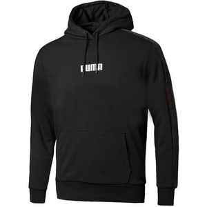 Puma - Graphic Logo Long Sleeve - Pullover - Zwart - Heren - Fluwelen Hoodie