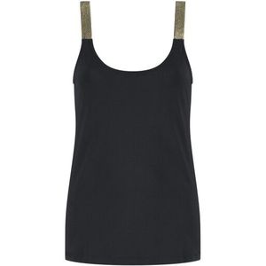 Lady Day - Tuesday - Top - Aangesloten - Ronde Hals - Glitter Bandjes