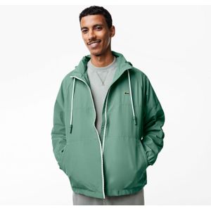 Lacoste - BH0540 - Waterafstotende Jas - Groen - Met Afneembare Capuchon