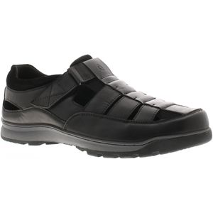 Hush Puppies - Rucker - Herensandalen - Zwart - Leer Vissersmodel