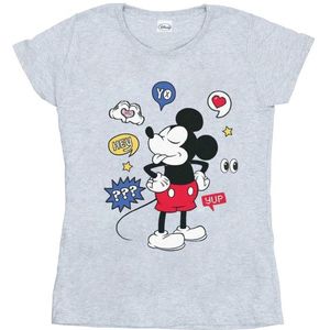 Li-cense Disney dames mickey mouse tong out katoenen t-shirt