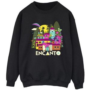 Sweater - Gedrukt - Zwart - 50% Katoen, 50% Polyester