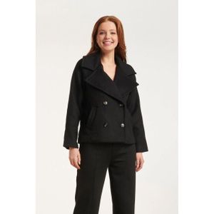 Smashed Lemon - Korte Jas - Zwart - Overlap Double-Breasted