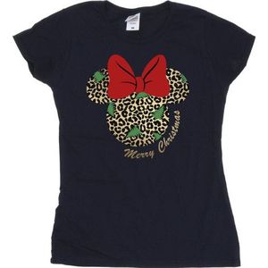 Li-cense Disney dames minnie mouse luipaard kerst katoenen t-shirt