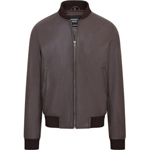 Heren - MA-1 Varsity - Bomberjack - Zwart - 100% Zacht Lamsnappa