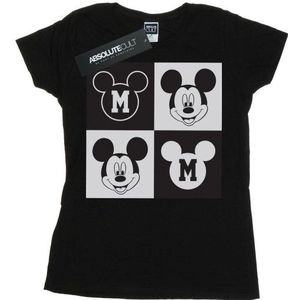 Li-cense Disney dames mickey mouse smiling squares katoenen t-shirt