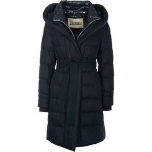 Herno - Tijdloze Design Parka - Zwart - Dames - Waterafstotend - Verstelbare Capuchon