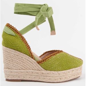 Montevita - Balenci12 - Espadrilles - Groen - Sleehak