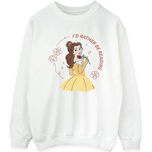 Li-cense Disney dames beauty and the beast i´d rather be reading sweatshirt