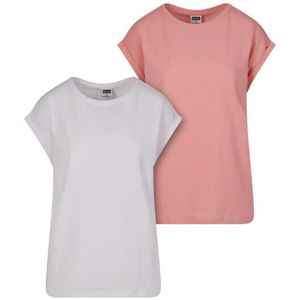 Urban Classics Dames verlengd schouder t-shirt (set van 2)