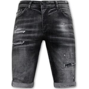 Local Fanatic Stonewashed ripped short slim fit