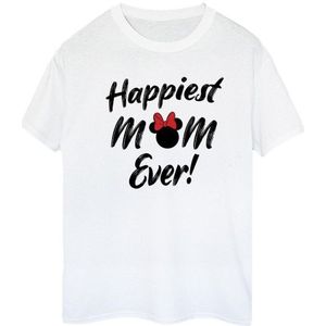 Li-cense Disney dames minnie mouse happiest mom ever katoenen vriendje t-shirt