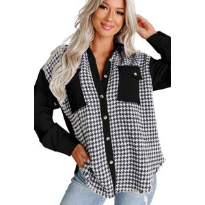 Hondstooth Overhemd Met Knopen Relaxed Fit