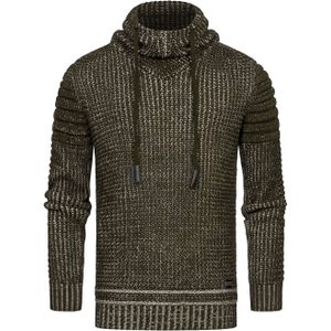 Rusty Neal - Chunky Bikertrui - Grof Gebreid - Heren - Hoge Kraag