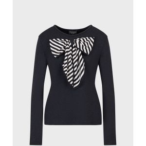 Emporio Armani - Sweatshirt - Blauw - Met Ronde Hals - Lange Mouwen