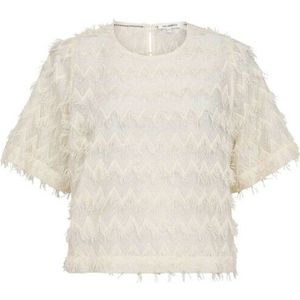 co'couture - Triangle - Blouse - Wit - Effen