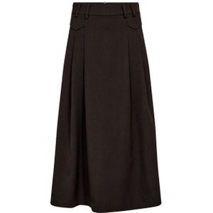 Co'couture - Rok 34222 LunaCC - Donker Bruin - Plooirok