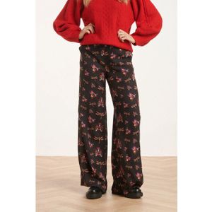 Smashed Lemon 24505 e wijde broek met vrolijke insectenprint |