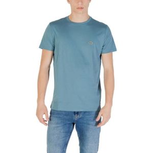 Heren Lacoste Pima Katoen T-shirt in Blauw